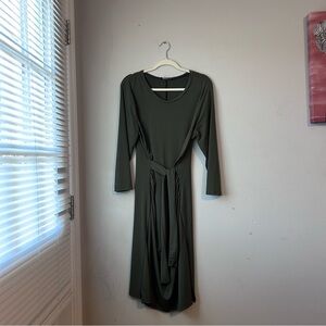 New York & Company Women’s Dark Green Long Sleeve Wrap Dress Size XXL